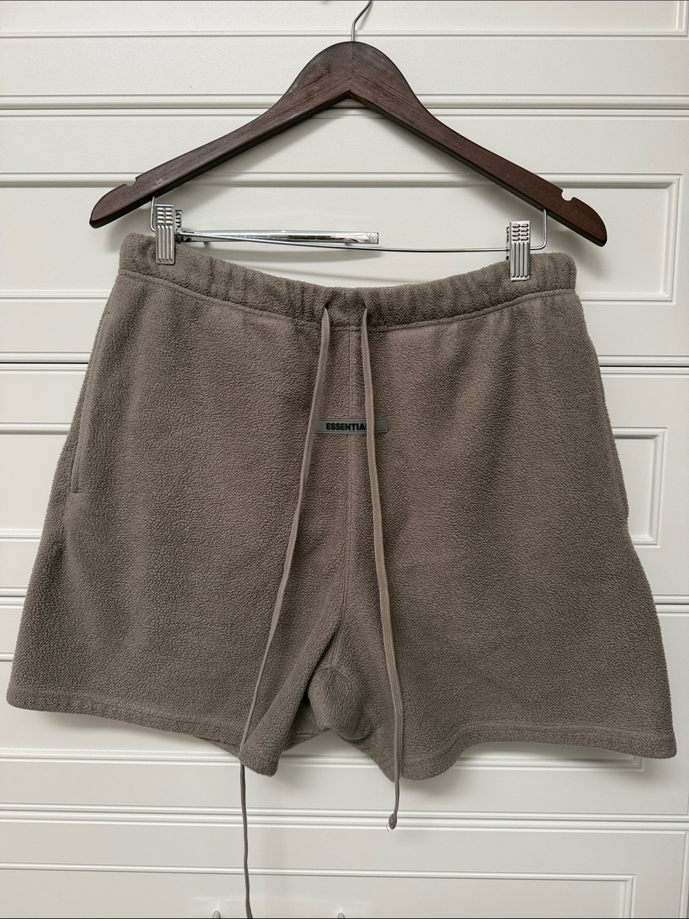 Essentials Men's Fleece Shorts in Taupe